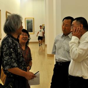 公安部副部长张新枫参观蔡兵现代画展