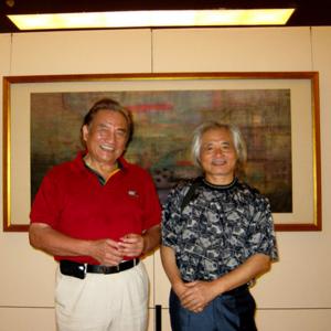 蔡兵画家与著名表演艺术家杨在葆